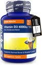 Zipvit Vitamin D3 4000iu x 360 Tablets - High Strength Vitamine D Ondersteunt Bot- & Spierfunctie - Onderhoudt Immuunstelsel Vegetarisch - 12 maanden Levering