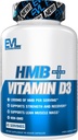 Evlutie Voeding HMB + Vitamine D3 - Ondersteunt spierkracht & Lean Muscle Mass - Training herstel - 1000mg HMB per portie - Non-GMO - Dieetsupplement - 45 Serves - 90 Veggie Capsules