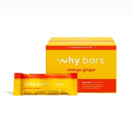 Waarom Bars, Proteïne Bars, Mango Gember, 2.04 Ounce Bars (pakket van 12 Proteïne Bars) - Proteïne Bar Superfood, Glutenvrij, Niet GGO, Biologisch, Veganistisch, eenvoudige ingrediënten