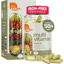 Zahler Multivitamine 50+, Iron-Free Formula + Lutein voor Eye Health, 60 Capsules.