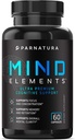 Nootrope Hersenen Ondersteuning Supplement, Mind Elements, Boost Focus, Geheugen, Concentratie, Helderheid met Bacopa Monnieri, Alpha GPC, DMAE, Huperzine 60 Capsules