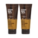 Every Man Jack Beard Thickening Cream - Strengthens, Thickens, Nourishes Beard - Light Sandalwood Scent - Made with Naturally Derived Ingredients like Biotin, Vitamin B6, Soy Protein - 2.8oz - 2 Pack