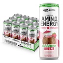 Optimale voeding Amino Energy Sparkling Hydration Drink, Elektrolyten, Cafeïne, Aminozuren, BCAA's, Suikervrij, Cocoberry Breeze, 12 Fl Oz, 12 Pack (Verpakking mei Vary)