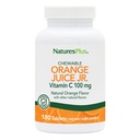 NaturesPlus Orange Juice Jr. - 180 Kauwtabletten - 100 mg Vitamine C - Immuunsysteemondersteuning - Voorzichtig op de maag - Veganistisch, Glutenvrij - 180 porties