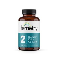 Femetry Bladder Daily Comfort - Verzacht Irritatie - Ondersteunt gezonde histamine respons - Bevordert Bladder Lining Gezondheid - Interstitiële Cystitis - 120 capsules