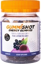 GummiShot Energy Gummies, 1125 mg Plant-Based Cafeine Kauwen per fles, Lange Lasting Energy Boosters, Vlierbes (15ct)