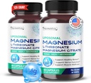 Liposomale Magnesium L-TEREONAAT Magnesium citraat - Ondersteuning gezonde botten, nerve, en spier Wellness - 40-dagen levering - Made in The USA