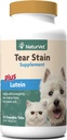 NaturVet - Tear Stain Plus Lutein - Elimineert Unsightly Tear Stains - Enhanced with Cranberry Extract, Calcium Ascorbate & Oregon Grape Root - voor honden en katten - 60 tabletten