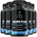 Neuro Plus Brain Supplement, NeuroPlus for Memory Formula, Nero Plus PQQ to Reduce The Negative Effects of Brain Fog, Neuro+ Cognitive Function, Nuero Plus Reviews (5 Pack - 300 Capsules)