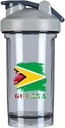 Vintage Guyana Guyanese Flag 18 Ounce Shaker Cup,Fashion Thema Pattern Shaker Fles Leak-proof Workout Shake Flessen 500ML/18 oz Perfect voor Pre Workout-2