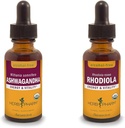 Herb Pharm Ashwagandha & Rhodiola Extracten voor energie, vitaliteit, duurzaamheid en uithoudingsvermogen, 1 Oz Each