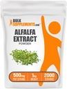 BulkSupplements.com Alfalfa Extract Powder - Alfalfa Supplement, Green Superfood Powder - Vegan & Glutenvrij, Groene Supplementen - 500mg per portie, 1kg (2,2 lbs) (pakket van 1)