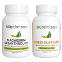 BiOptimizers Magnesium Doorbraak 4,0, (30 capsules) & Stress Guardian, (90 capsules) - Natuurlijke Slaap, Hersenen en Stress Ondersteuning Supplement Bundle