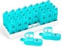 Zoksi maandelijkse pil Organizer 2 keer per dag, 30 dagen pil Box Organizer Am PM, dagelijkse pil geval met 32 grote afdelingen voor elke dag, draagbare reis pil Container voor vitaminen en geneeskunde(Cyan)
