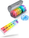 2 Pack Weekly pil Organizer, Sukuos Daily Pill Box 7 Dag pil kisten voor vitaminen, visolie of supplementen, BPA gratis