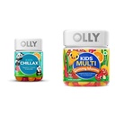 OLLY Kids Chillax, Magnesium Gummies Plus L-Theanine, Lemon Balm, Sherbet smaak - 50 Tellen & Kinderen Multivitamine Gummy Worms, Algemene gezondheid en Immuun Ondersteuning, Vitaminen en Mineralen A, C, D