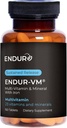 Endur-VM Multivitamin & Mineral (with Iron), Daily Multivitamin with Vital Minerals, Vitamin B, Vitamin D & Folic Acid, Gluten Free, 150 Tablets