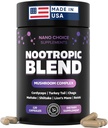 Nano Choice Nootrope Blend - Mushroom Complex Supplement for Brain, Focus, Productivity & Immune Support 