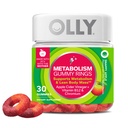 OLLY Metabolisme Gummy Ringen, Apple Cider Vinegar, Vitamine B12, Chroom, Energie en Digestieve Gezondheid, Kauwbare Supplement, Apple Finegar - 30 Tellen