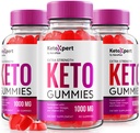 (3 Pack) KetoXpert Keto Gummies, Keto Expert ACV Gummies Advanced Formula, Keto Xpert Maximale sterkte 1000MG Gummys, Keto Apple Cider Vinegar Supplement, KetoXpert Vitaminen Reviews (180 Gummies)