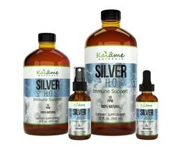 Kaiame Naturals Colloidal Silver, Ionic Silver Solution, 10 PPM, Large 16 oz Glass Bottle, Natural Immune Support Supplement, Safe for Adults, Children, and Pets