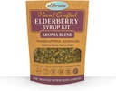 Ouderwetse Vlierbes Aronia Berry Siroop Kit - Vlierbessen, Aronia Bessen, Rozenbottels, Gember, Echinacea, Kaneel en Kruidnagels, maakt 32oz van siroop, Brewing Bag Inbegrepen