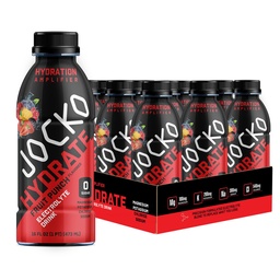 Jocko Fuel Hydrate Electrolyte Dranken - Sport Drink Hydration Amplifier, Dorst Quencher - Wetenschappelijk samengesteld Electrolyte Blend Fruit Punch Flavor 16 Oz (12 Pack)