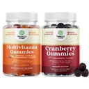 Bundel van Krachtige Dagelijkse Multivitamine Gummies voor Volwassenen en Natuurlijke Cranberry Gummies voor Vrouwen en Mannen - Wellness Blend van Vitamine D A C E B12 Zink en Biotine - Extra sterkte Delicious Antioxidant