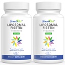 Liposomale Fisetine met Quercetine Supplementen 1200 mg per Serving, Hoge Absorptie Polyfenolen Antioxidanten voor Vrouwen,Men,Non-GMO,Gluten-Free,2 Fles-120 Softgels