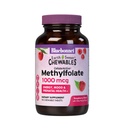 Bluebonnet EarthSweet Methylfolate 1000 mcg Cellular Active Coenzyme 5-MTHF L Methyl Folate Supplement - Prenatal & Energy Support - Non-GMO, Vegan, Gluten-Free - Raspberry - 90 Chewable Tablets