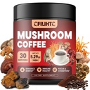 Paddestoelen Koffie - Colombiaanse Paddestoelen Poeder Instant Coffee met Lion's Mane, Reishi, Chaga, Cordyceps & Meer - 150g Paddestoelen Koffie Alternatief voor energie, focus, geestelijke helderheid & Immune Ondersteuning