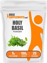 BulkSupplements.com Holy Basil Powder - Holy Basil Supplement, Holy Basil Leaf Powder - Tulsi Holy Basil, Herbal & Gluten Free, 5g per Serving, 100g (3,5 oz) (Pack of 1)