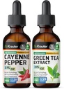 BIO KRAUTER Cayenne Tinctuur 2 Fl. Oz. & Green Tea Tinctuur 2 Fl. Oz.
