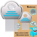 Adamson Lice Comb - Roestvrij staal Lice Comb voor kinderen - Effectieve Nit Comb - Leuke Combs voor dik haar - Duurzaam en gemakkelijk te reinigen - Peine para Piojos y Liendres para Niñas