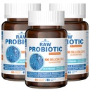 Rauwe probiotica voor vrouwen en mannen - 100 miljard CFU, 35 strains, biologische prebiotica en natuurlijke digestieve enzymen voor spijsverterings-, darm- en immuungezondheid - soja- en glutenvrij, niet-GMO, 180 Vegan Capsules