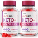 NutraRize (verpakking van 2 Pure Slim Keto + ACV Gummies for Advanced Weight Loss, Maximum Strength Supplement (120 Gummies)