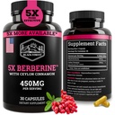 Black Forest 5X Berberine a Dihydroberine Supplement (Super Berberine Nu 5X Effectiever dan Regular Berberine HCL) Beste Dihydroberine met Ceylon Cinnamon - Vergelijkbaar met Berberine Phytosome