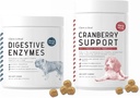 Digestieve enzymen en probiotica en Cranberry UTI Ondersteuning voor honden - Ondersteunt gezonde spijsverteringstrek, helpt voedende absorptie - gezonde urinetrek en blaasfunctie - 120 zachte kauwen elke