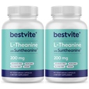 BESTVITE Double Strength Suntheanine L-Theanine 200mg – Patented & Clinically Studied – 120 Vegetarian Capsules (2 x 60) – Vegan – No Stearates – Non GMO – Gluten Free – Relaxation Support