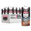 Muscle Milk Pro Advanced Nutrition Protein Shake, Knockout Chocolate, 11 Fl Oz Karton, 12 Pack, 32g Proteïne, 1g Suiker, 16 Vitaminen & Mineralen, 5g Vezel, Workout Herstel, Verpakking mei Vary