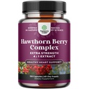 Hoge sterkte Hawthorn Berry Capsules - Pure Antioxidant Hawthorn Berry Supplement met Leaf & Flower Extract 4:1 voor gezonde hart en spijsvertering - Energie Ondersteuning voor mannen en vrouwen - 120 Telpakket