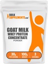 BulkSupplements.com Geitenmelk Wei Proteïne Concentraat Poeder - Geit Wei Proteïnepoeder, Unflavored & Glutenvrij, 30g per portie, 100g (3,5 oz) (verpakking van 1)