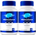 Memoforce Brain, Memoforce Pillen, Memoforce Reviews, Memoforce Supplement, Memoforce Capsules Geavanceerde Formule voor Geheugen & Focus - Maximale Strengt - Brain Health Ondersteuning (2 Pack)