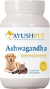 Ayush Pet Ashwagandha Capsules voor honden en katten - Biologische Ashwagandha Root Extract voor Kalm en Dagelijks Balance, Adaptogene Wellness Supplement voor Huisdieren, 500mg per capsule - 120 Tel.