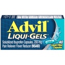 Advil Liqui-Gels pijnstiller en koortsreducer, pijnmedicijn voor volwassenen met Ibuprofen 200 mg voor hoofdpijn, rugpijn, menstruele pijn en gewrichtspijn verlichting - 40 vloeibare gevuld capsules