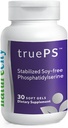 NatureCity True-PS Soy Free Stabilized Fosfatidylserine 100mg Hersensupplementen voor Geheugen en Focus - Geheugenpillen voor Hersen - Hersengezondheid Supplementen voor Volwassenen (30 SoftGels)