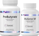 Optimale Gut and Long Support, Gut Health Supplement, Butyric Acid Complex, Gastro-intestinale Ondersteuning Supplement, 600mg, 120 Caps en Respiratory Health Supplement, 300mg, 90 Caps