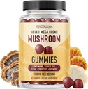 Paddestoel Gummies voor Volwassenen met Leeuwen Mane, Turkije Tail, Reishi, Cordyceps, Chaga & Maitake 