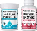 KEUZE van de arts - Optimale Gut Health Bundle: 60 miljard Probiotica + Digestieve Enzyme 90ct voor Digestieve Comfort en Immune Ondersteuning