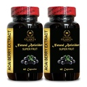ACAI Berry Extract - acai Berry Supplement Vruchtbaarheid, Açaí Berry (Euterpe oleracea) Pillen, Antioxidant-Rich Biologische, Vezel pillen - 2 Flessen 120 Capsules